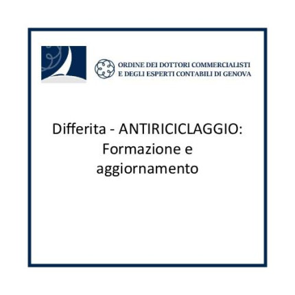 Differita - ANTIRICICLAGGIO: Formazione e aggiornamento