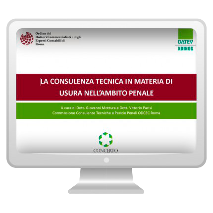 Consulenza tecnica in materia di usura nell'ambito penale Consulenza tecnica in materia di usura nell'ambito penale