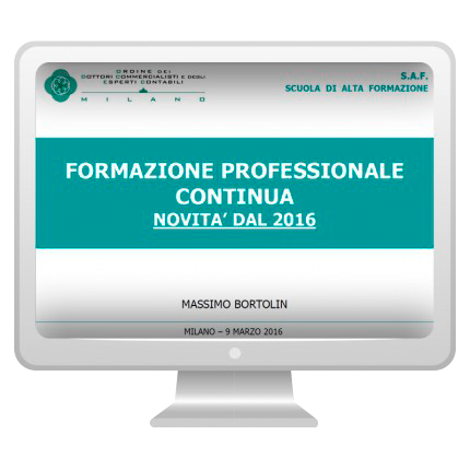 Formazione professionale continua: novità dal 2016 Formazione professionale continua: novità dal 2016