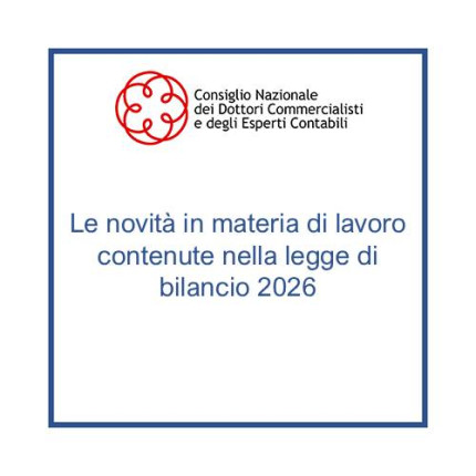 Le novità in materia di lavoro contenute nella legge di bilancio 2026