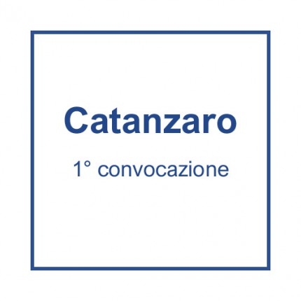 Catanzaro (1° convocazione) - 29 aprile, ore 7