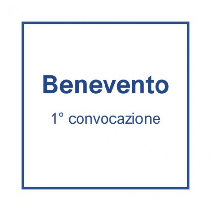 Benevento (1° convocazione) - 29 aprile, ore 7