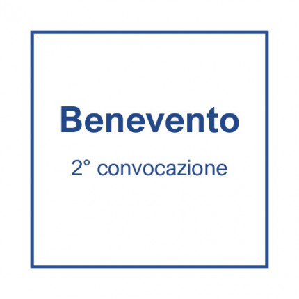 Benevento (2° convocazione) - 8 maggio, ore 14.30