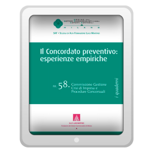 Il Concordato preventivo: esperienze empiriche