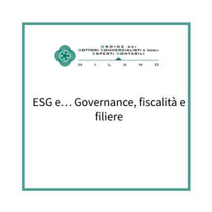 ESG e… Governance, fiscalità e filiere