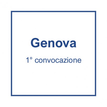 Genova (1° convocazione) - 30 aprile, ore 7