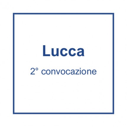 Lucca (2° convocazione) - 9 maggio, ore 9.30