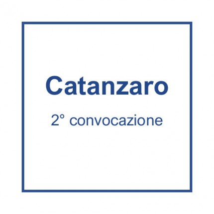 Catanzaro (2° convocazione) - 15 maggio, ore 16.30