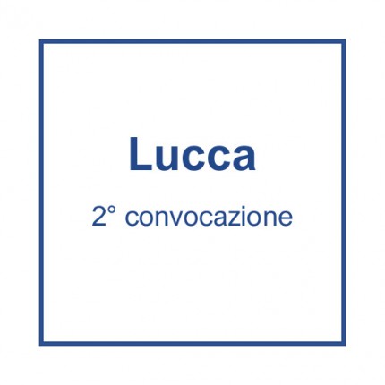 Lucca (2° convocazione) - 12 maggio, ore 16.30