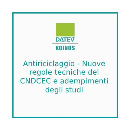 Antiriciclaggio - Nuove regole tecniche del CNDCEC e adempimenti degli studi Antiriciclaggio - Nuove regole tecniche del CNDCEC e adempimenti degli studi